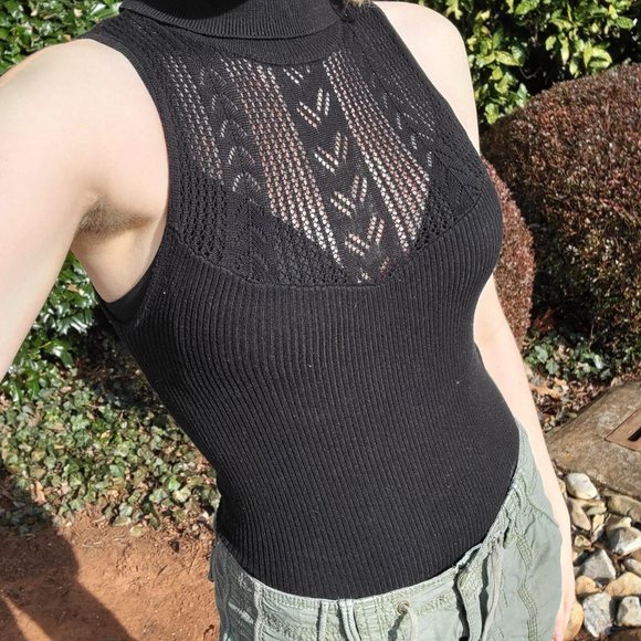 PLUS Forever 21 Army Green Bodysuit Turtleneck